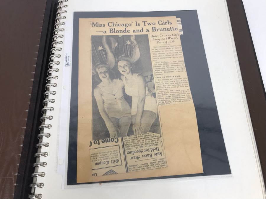 Actress Carole Mathews Personal Scrapbook With Photos And Clippings [Photo 4]