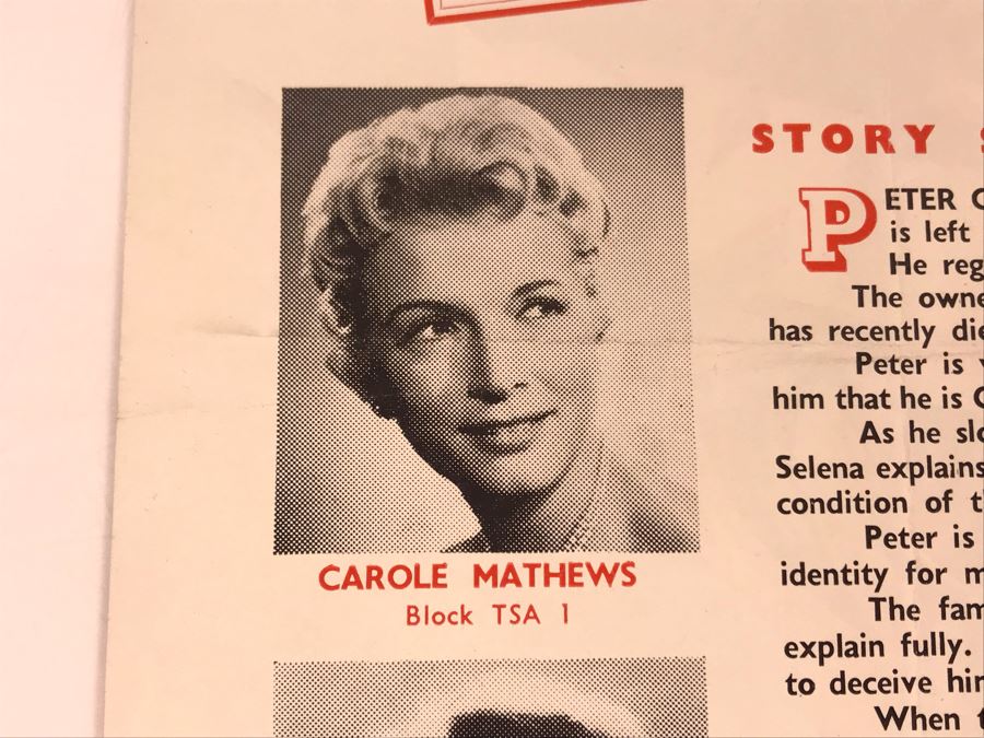 1958 The Strange Awakening Movie Poster / Information Featuring Carole Mathews 10 X 13 [Photo 10]