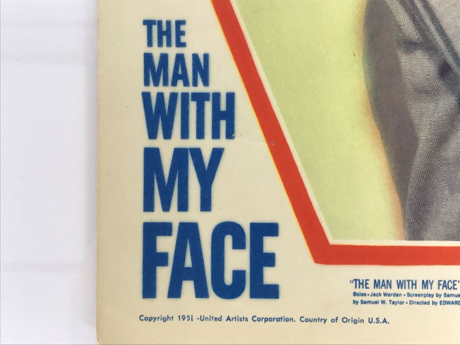 SIGNED By Barry Nelson The Man With My Face 1951 Movie Poster Lobby Card Featuring Actress Carole Mathews Allied Artist Picture [Photo 5]
