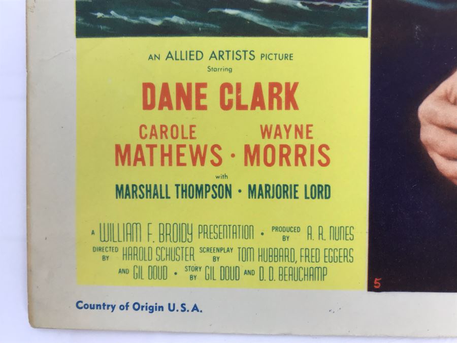 Port Of Hell 1954 Movie Poster Lobby Card Featuring Actress Carole Mathews Allied Artist Picture [Photo 4]