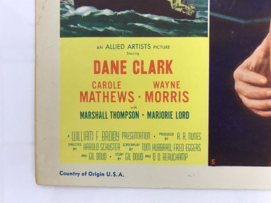 Port Of Hell 1954 Movie Poster Lobby Card Featuring Actress Carole Mathews Allied Artist Picture [Photo 5]