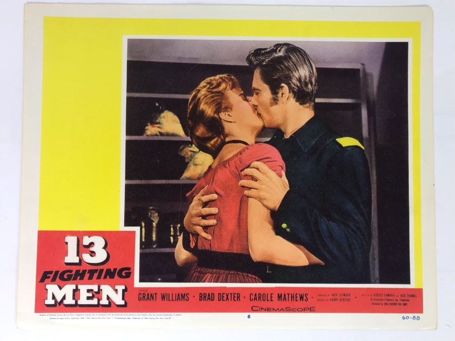 13 Fighting Men 1960 Movie Poster Lobby Card Featuring Actress Carole Mathews Allied Artist Picture [Photo 1]
