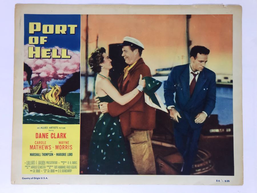 Port Of Hell 1954 Movie Poster Lobby Card Featuring Actress Carole Mathews Allied Artist Picture [Photo 1]