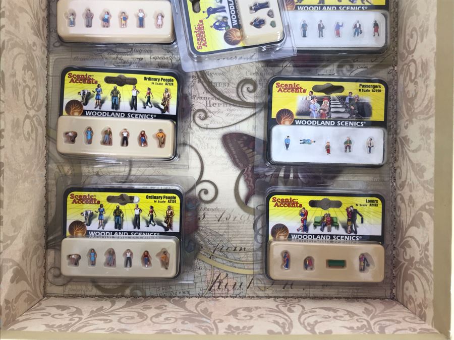 Collection Of New Miniature N Scale Train Figures And Cars With Faux Book Safe - See Photos [Photo 11]