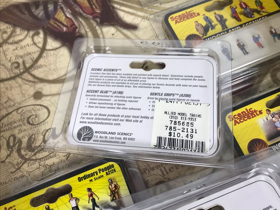 Collection Of New Miniature N Scale Train Figures And Cars With Faux Book Safe - See Photos [Photo 16]