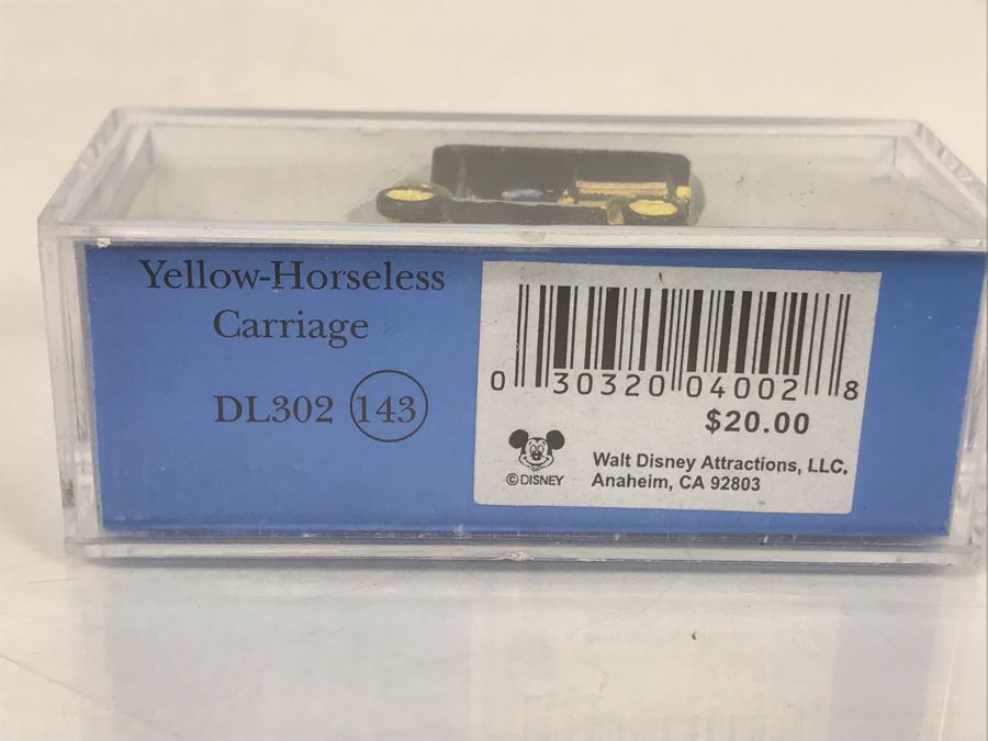 NEW Robert Olszewski Disneyland Main Street, USA Collection Miniatures Yellow-Horseless Carriage DL302 - Estimate $50-$100 [Photo 5]