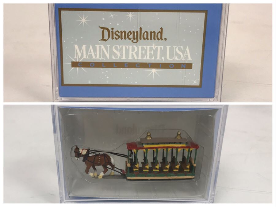 NEW Robert Olszewski Disneyland Main Street, USA Collection Miniatures Horse-Drawn Streetcar DL301 - Estimate $100-$200 [Photo 1]