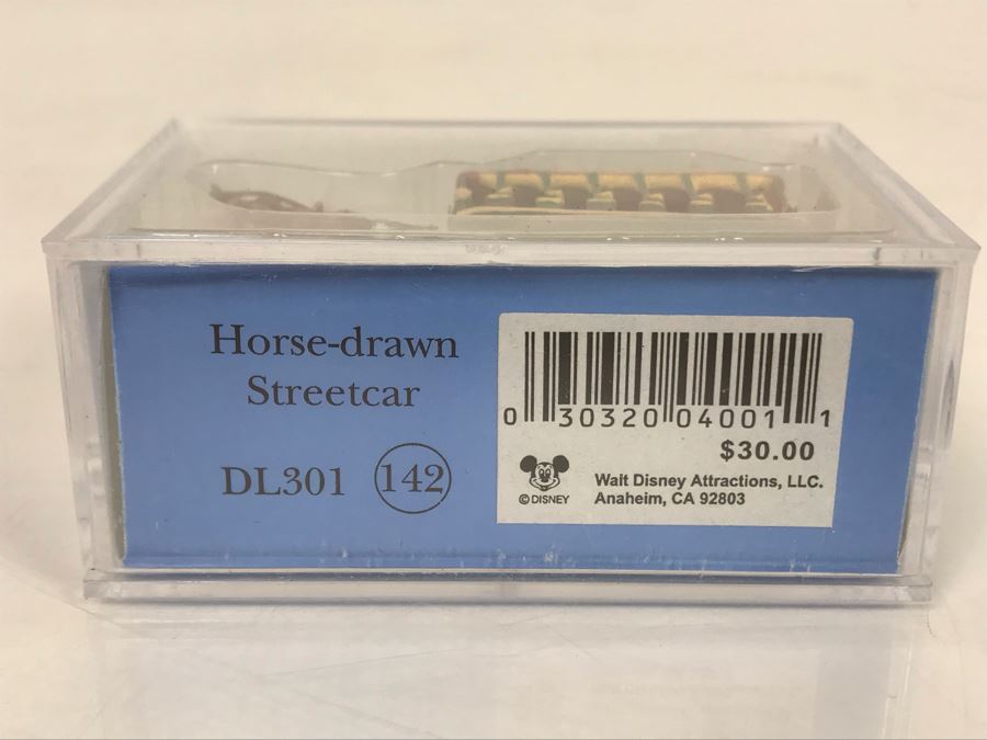 NEW Robert Olszewski Disneyland Main Street, USA Collection Miniatures Horse-Drawn Streetcar DL301 - Estimate $100-$200 [Photo 5]