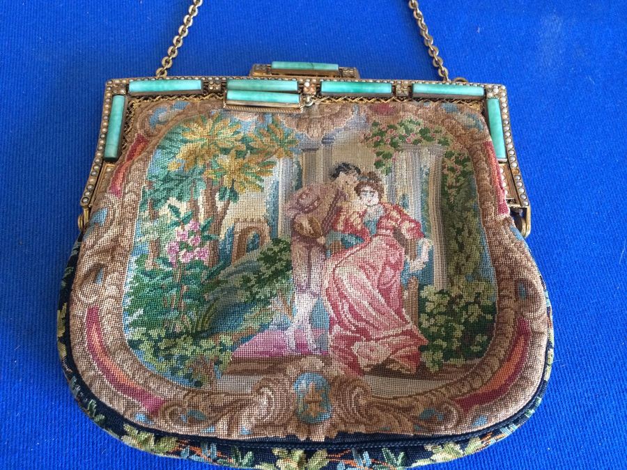 Vintage Christine Custom Bags, Vintage Needlepoint Purse, Needlepoint Handbag [Photo 4]