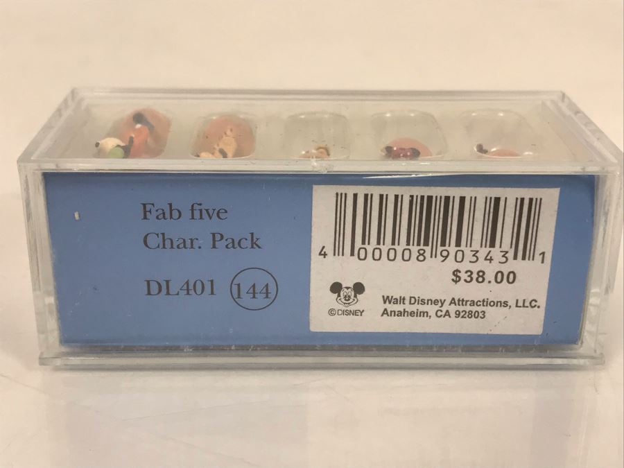 NEW Robert Olszewski Disneyland Main Street, USA Collection Miniatures Fab Five Character Pack DL401 Featuring Mickey Mouse, Minnie Mouse, Donald Duck, Goofy And Pluto - Estimate $100-$200 [Photo 5]