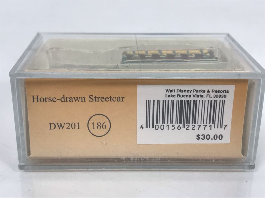 NEW Robert Olszewski Disneyland Main Street, USA Collection Miniatures Horse-Drawn Streetcar DW201 - Estimate $100-$200 [Photo 5]