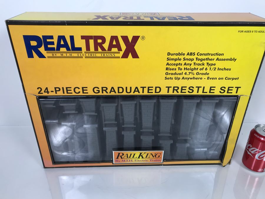 NEW Real Trax 24-Piece Graduated Trestle Set Rail King By M.T.H. Electric Trains [Photo 2]