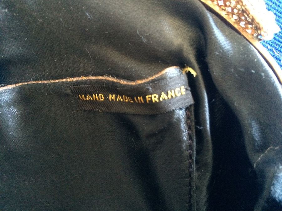 Vintage Black Beaded Purse - Hand Made in France [Photo 3]