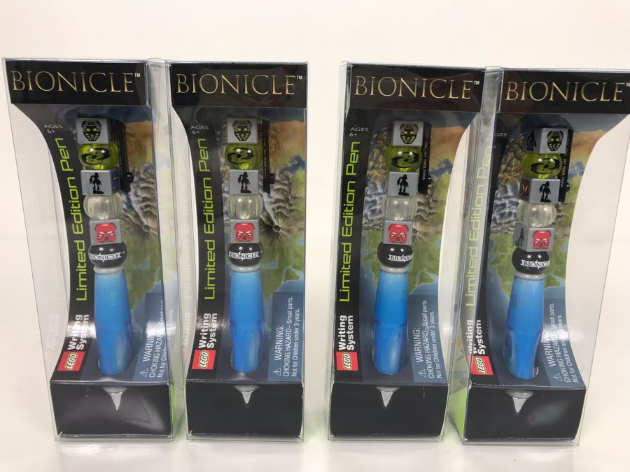Four Limited Edition Bionicle LEGO Writing System Pens
