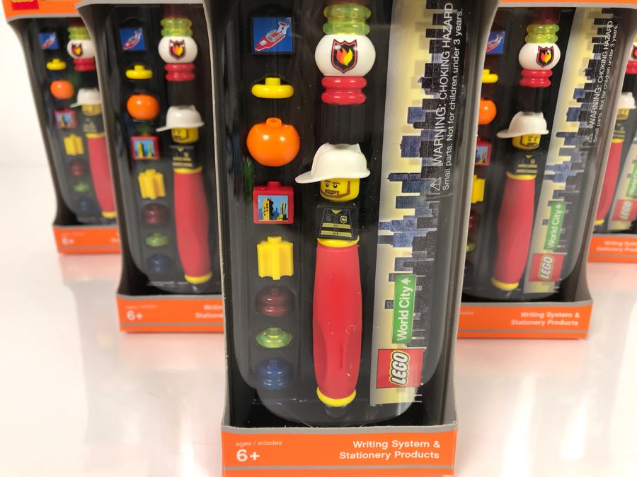 Six LEGO World City LEGO Writing System Pens [Photo 3]