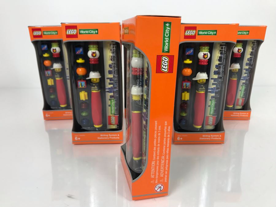 Six LEGO World City LEGO Writing System Pens [Photo 4]