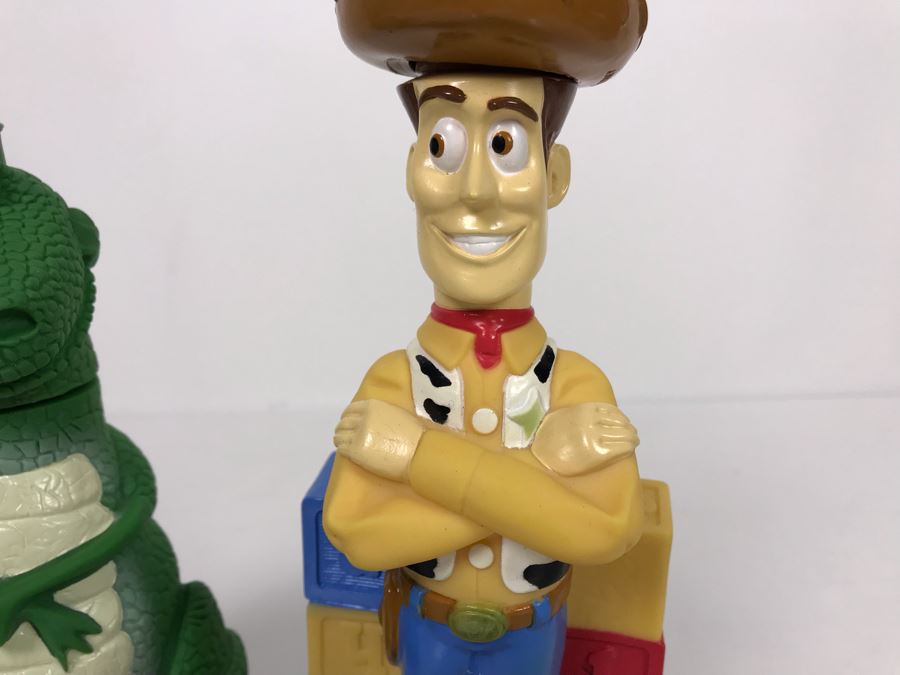 Disney Original Toy Story Movie Promotional Squeeze Bottle Woody And Rex [Photo 4]