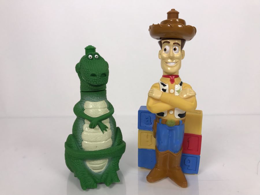 Disney Original Toy Story Movie Promotional Squeeze Bottle Woody And Rex [Photo 3]
