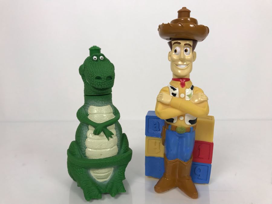 Disney Original Toy Story Movie Promotional Squeeze Bottle Woody And Rex [Photo 2]