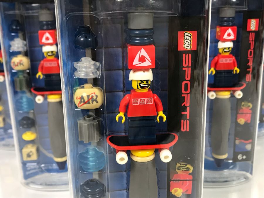 Six NEW LEGO Skateboarder Boy Pens [Photo 2]
