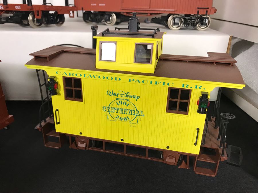 Ward Kimball Hartland Locomotive Works Disneyland Railroad Train Engine W/ SIGNED Michael Broggie Limited Edition Walt Disney's Centennial Carolwood Pacific Caboose Official Disneyana Convention & Carolwood Flat Car, Gondola, Cattle Car And Box Car Train [Photo 10]