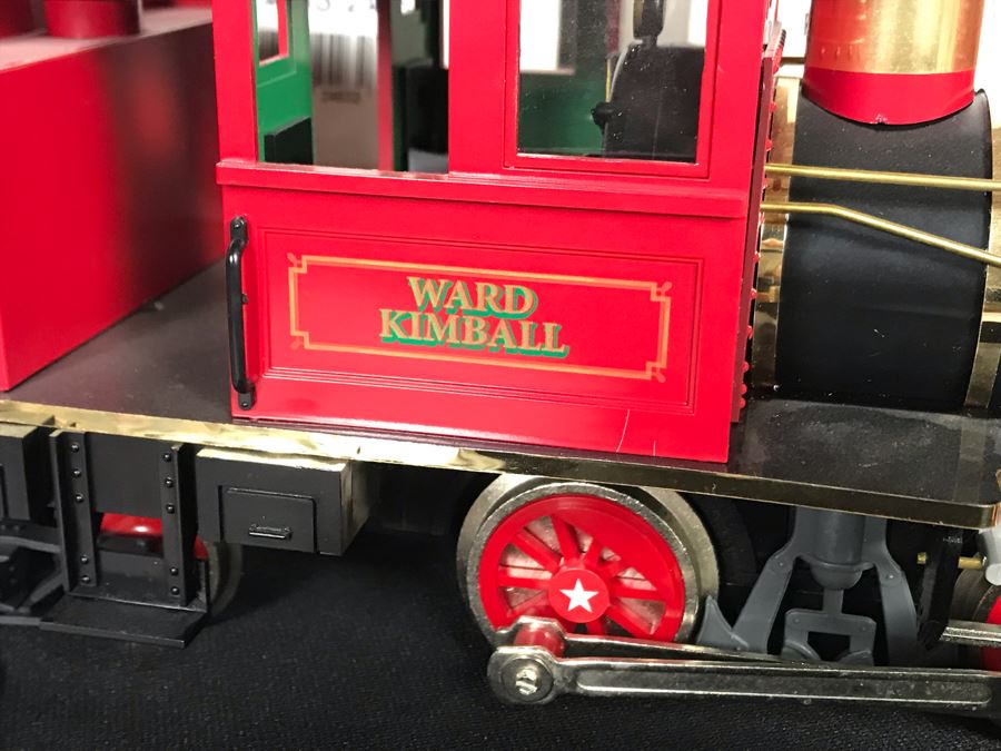 Ward Kimball Hartland Locomotive Works Disneyland Railroad Train Engine W/ SIGNED Michael Broggie Limited Edition Walt Disney's Centennial Carolwood Pacific Caboose Official Disneyana Convention & Carolwood Flat Car, Gondola, Cattle Car And Box Car Train [Photo 4]