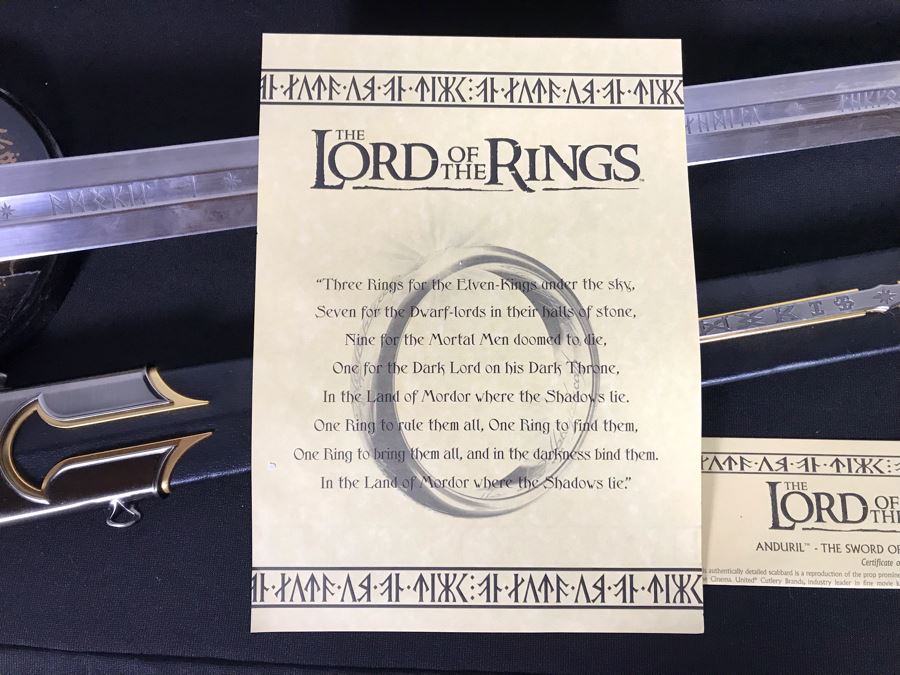 The Lord Of The Rings Anduril: The Sword Of King Elessar With Scabbard, Boxes And Certificates Of Authenticity By United Cutlery Brands [Photo 13]