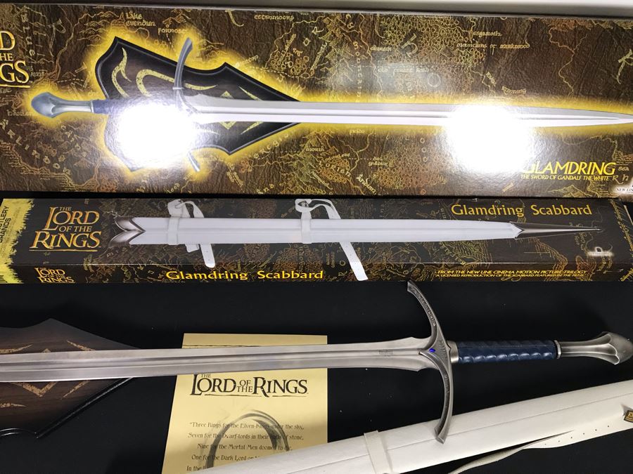 The Lord Of The Rings Glamdring: The Sword Of Gandalf The White With Glamdring Scabbard, Boxes And Certificates Of Authenticity By United Cutlery Brands [Photo 9]