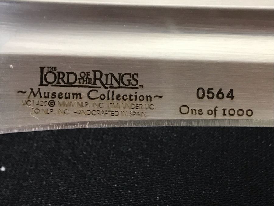 The Lord Of The Rings Museum Collection Limited Edition Sword UC1425 564 Of 1,000 With Glamdring Scabbard And Boxes - List Price Of Sword $1,200 [Photo 8]