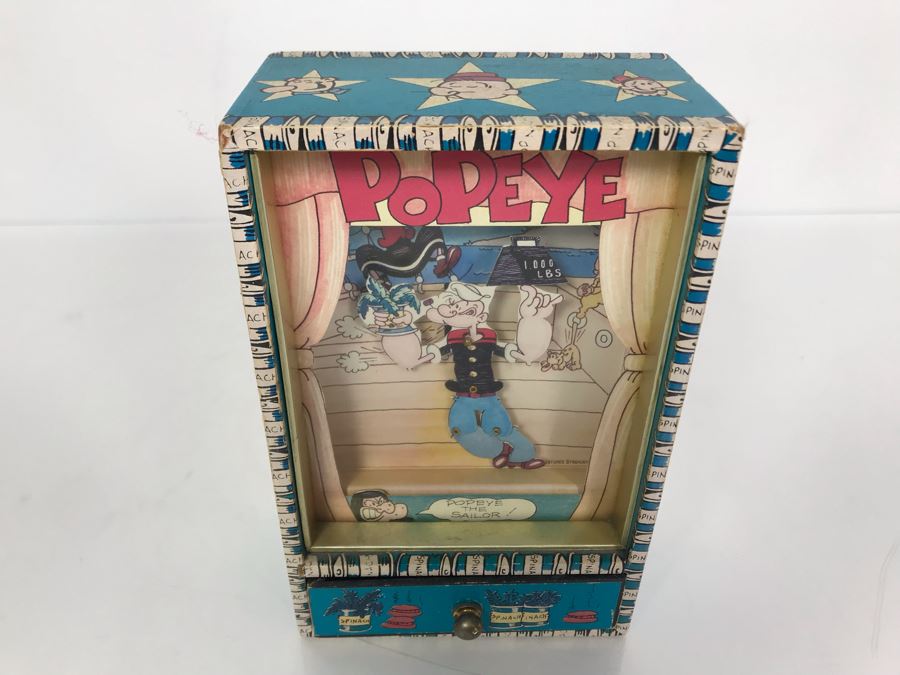 Vintage 1980 Popeye The Sailor Working Music Box [Photo 2]