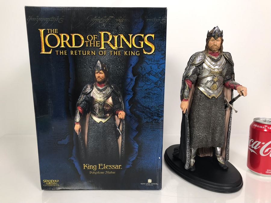The Lord Of The Rings The Return Of The King Movie - King Elessar Sculpture Limited Edition Of 3,000 From Sideshow Weta Collectibles With Box