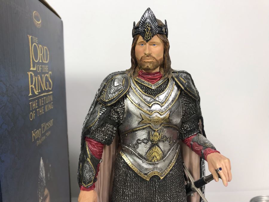 The Lord Of The Rings The Return Of The King Movie - King Elessar Sculpture Limited Edition Of 3,000 From Sideshow Weta Collectibles With Box [Photo 3]