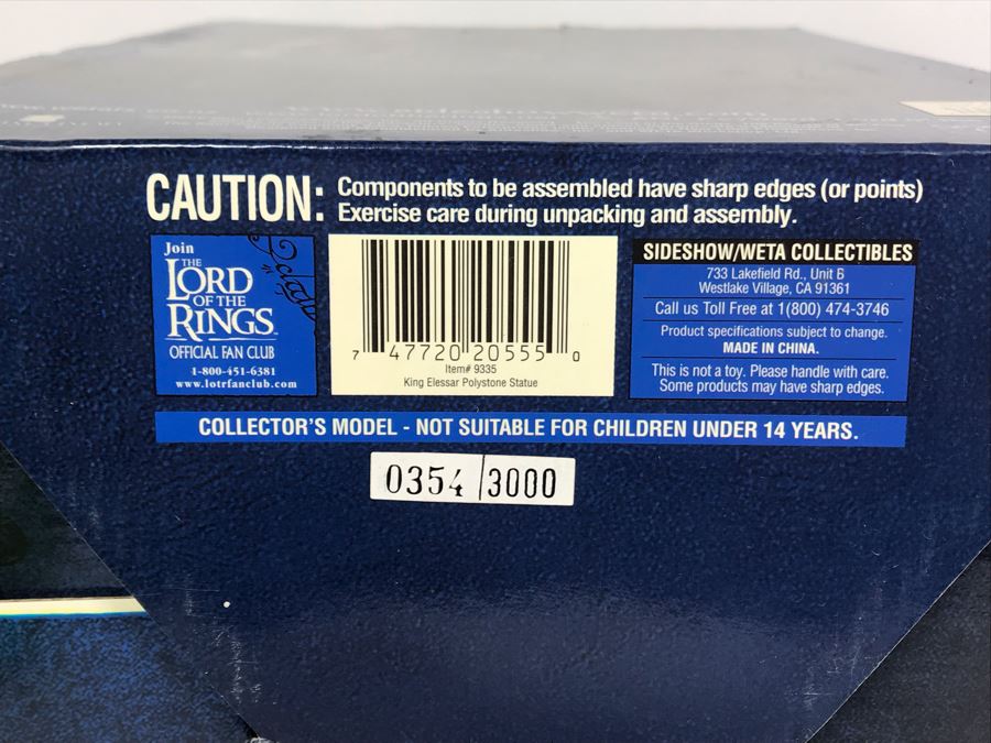 The Lord Of The Rings The Return Of The King Movie - King Elessar Sculpture Limited Edition Of 3,000 From Sideshow Weta Collectibles With Box [Photo 15]