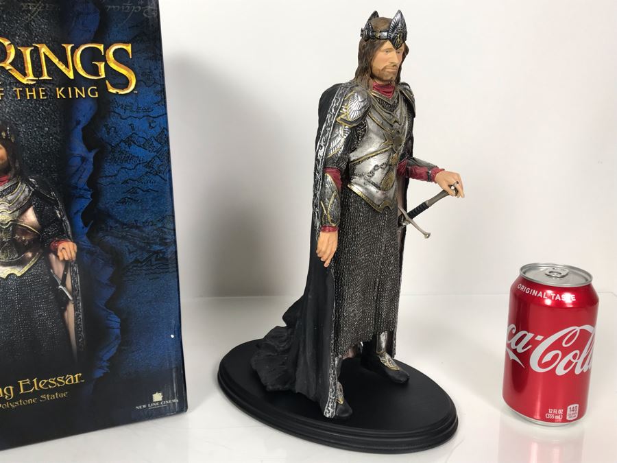 The Lord Of The Rings The Return Of The King Movie - King Elessar Sculpture Limited Edition Of 3,000 From Sideshow Weta Collectibles With Box [Photo 10]