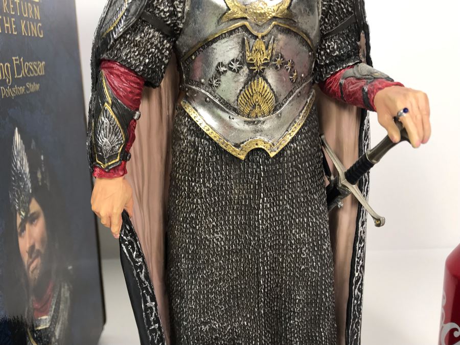 The Lord Of The Rings The Return Of The King Movie - King Elessar Sculpture Limited Edition Of 3,000 From Sideshow Weta Collectibles With Box [Photo 6]