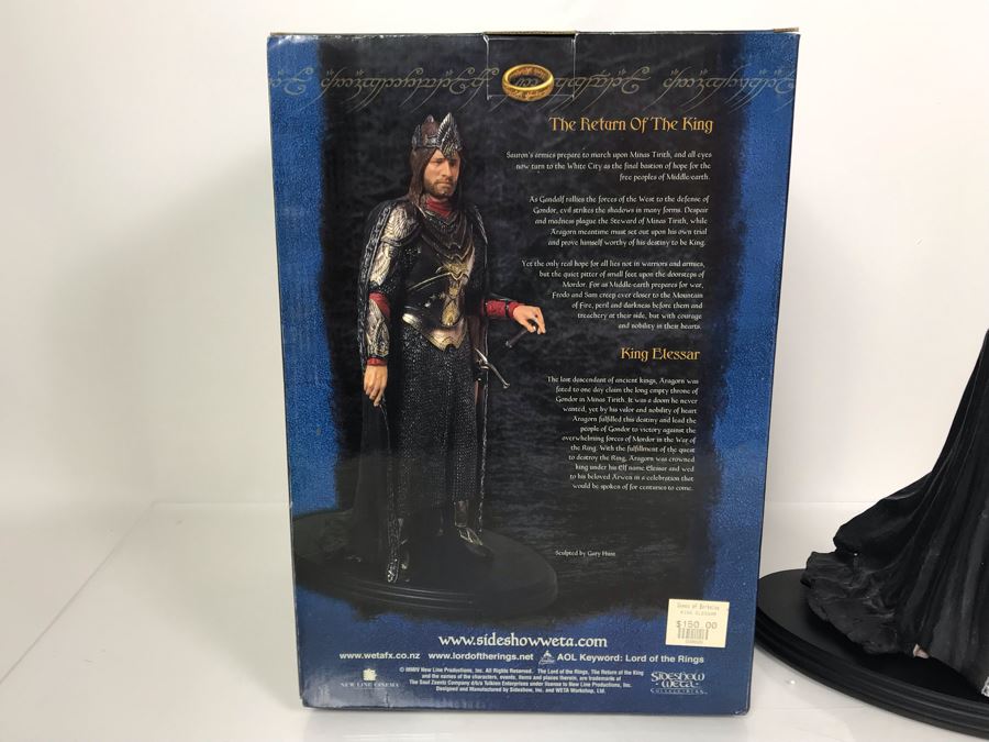 The Lord Of The Rings The Return Of The King Movie - King Elessar Sculpture Limited Edition Of 3,000 From Sideshow Weta Collectibles With Box [Photo 13]