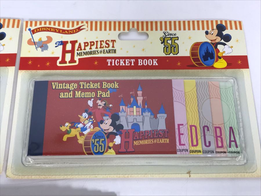 Disney Scrooge Pen, Disneyland Card Deck And Set Of 3 Vintage Disneyland Ticket Book Memo Pads [Photo 8]