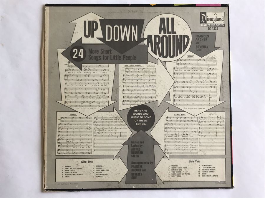 Up Down All Around Disneyland Record DQ-1337 [Photo 2]