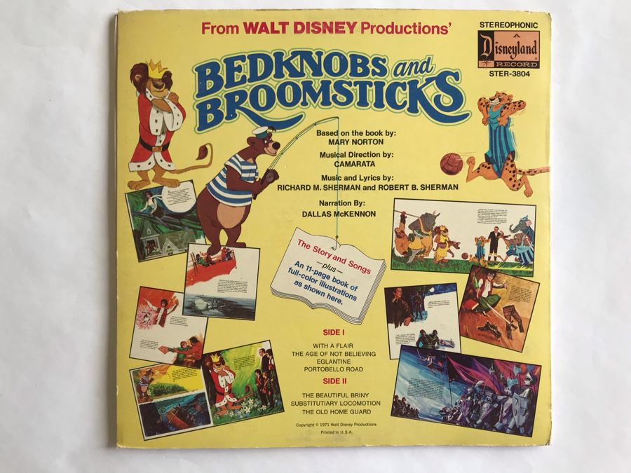 Walt Disney Productions' Bedknobs And Broomsticks Disneyland Record STER-3804 [Photo 4]
