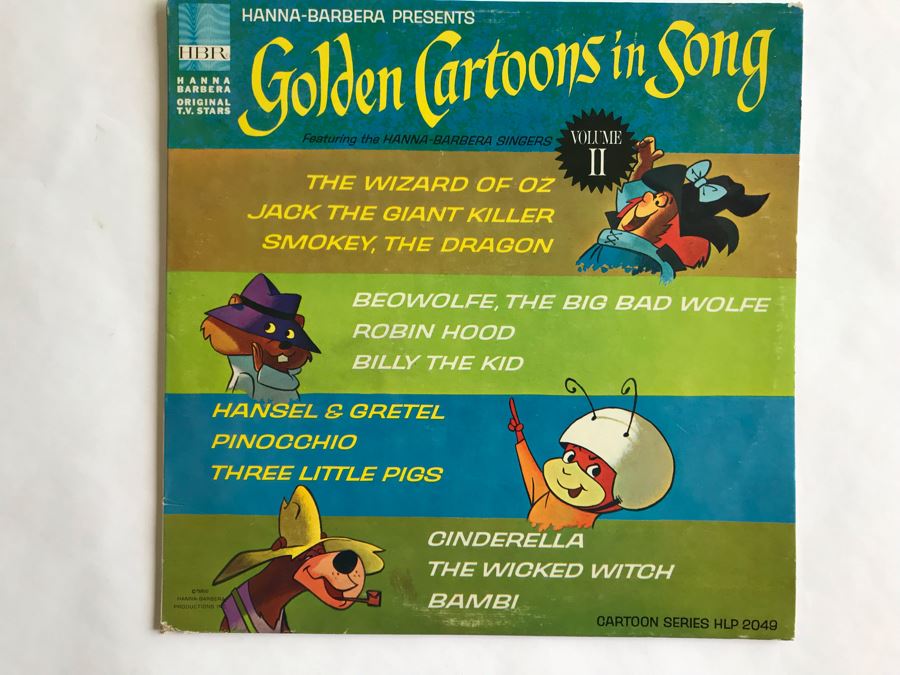 Hanna-Barbera Presents Golden Cartoons In Song Volume II Record Cartoon Series HLP 2049