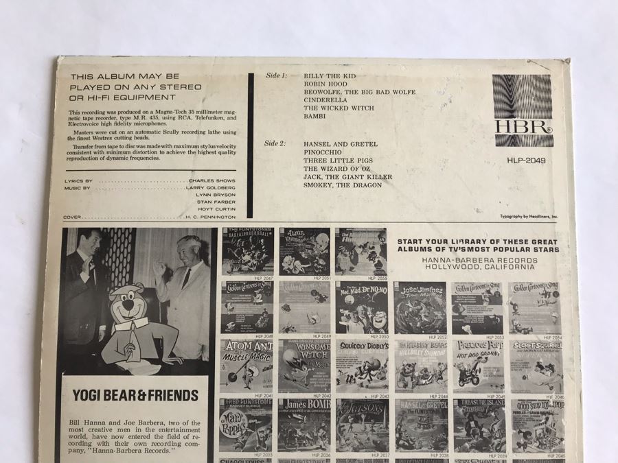 Hanna-Barbera Presents Golden Cartoons In Song Volume II Record Cartoon Series HLP 2049 [Photo 4]