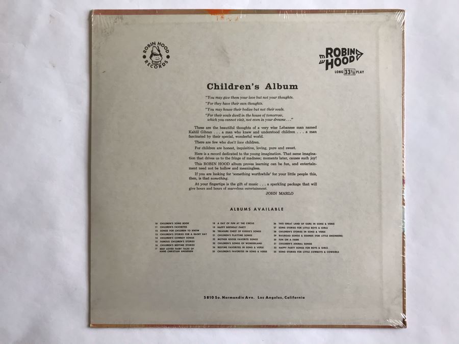 SEALED Children's Cowboy Songs Robin Hood Records [Photo 2]