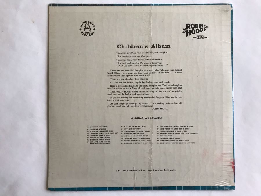 SEALED Children's Stories For A Rainy Day Robin Hood Records [Photo 2]