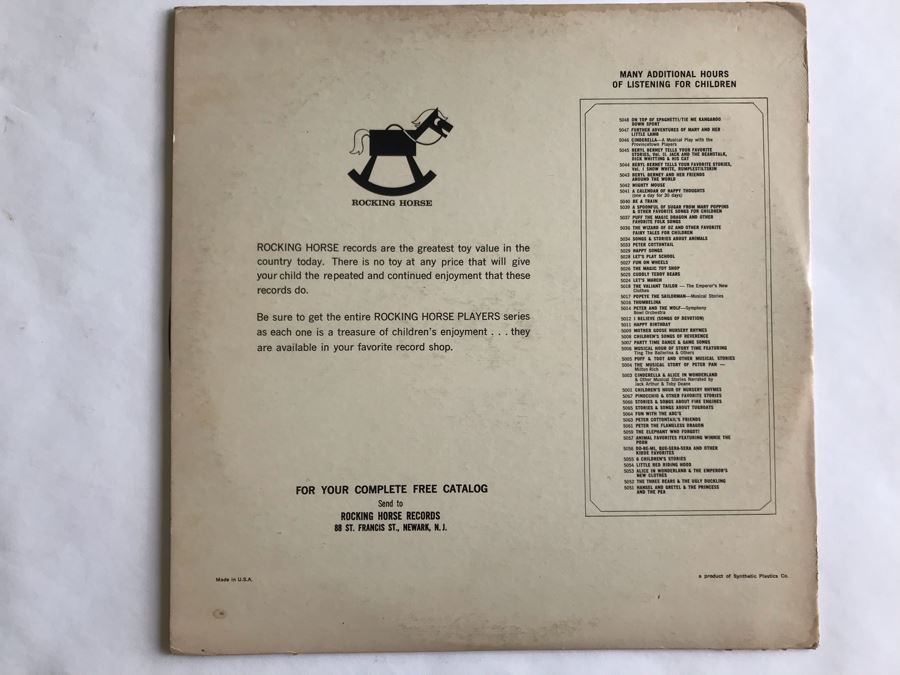 The Story Of Pinocchio Rocking Horse Record 5067 [Photo 2]