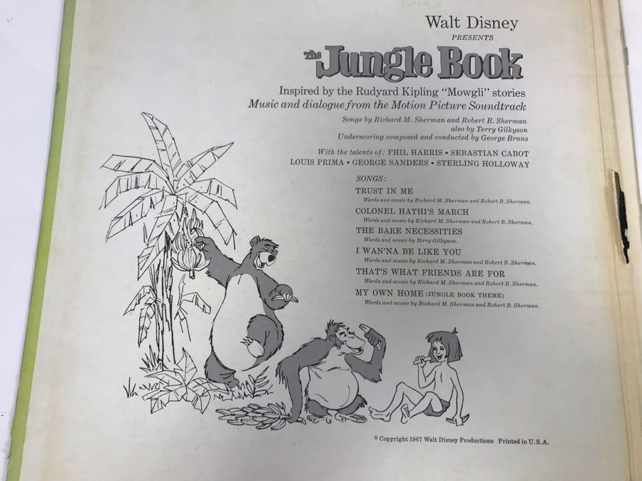 Walt Disney's The Jungle Book Disneyland Record 3948 [Photo 2]