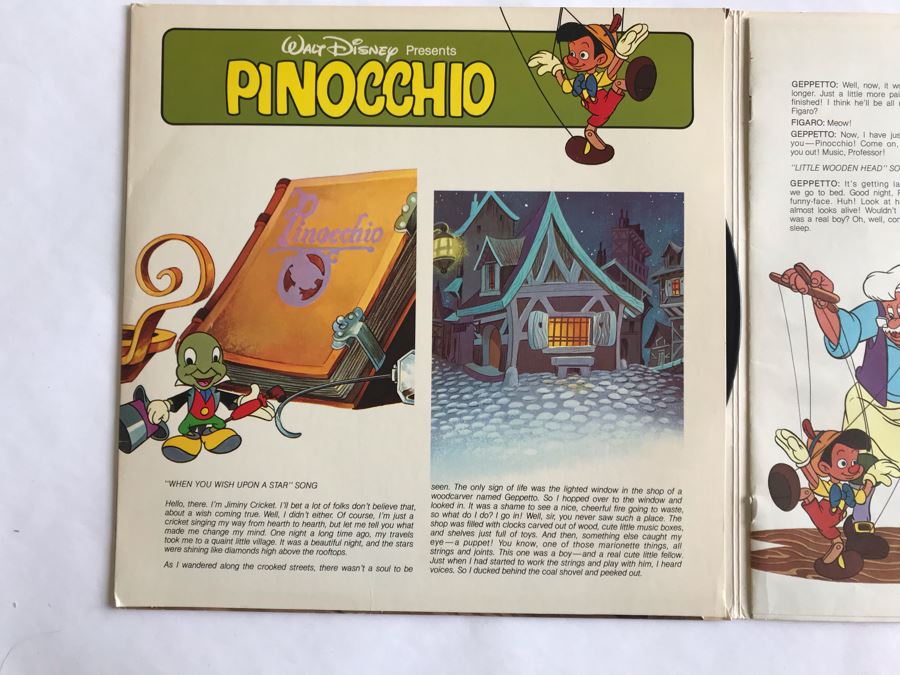 Walt Disney's Story And Songs From Pinocchio Disneyland Records 3905 [Photo 3]