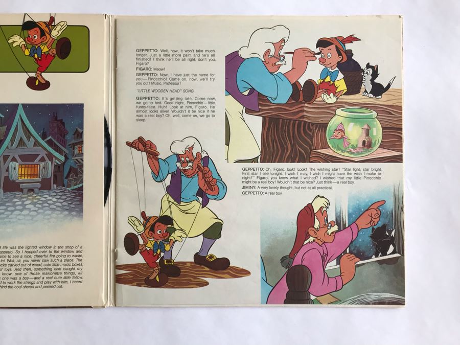 Walt Disney's Story And Songs From Pinocchio Disneyland Records 3905 [Photo 4]