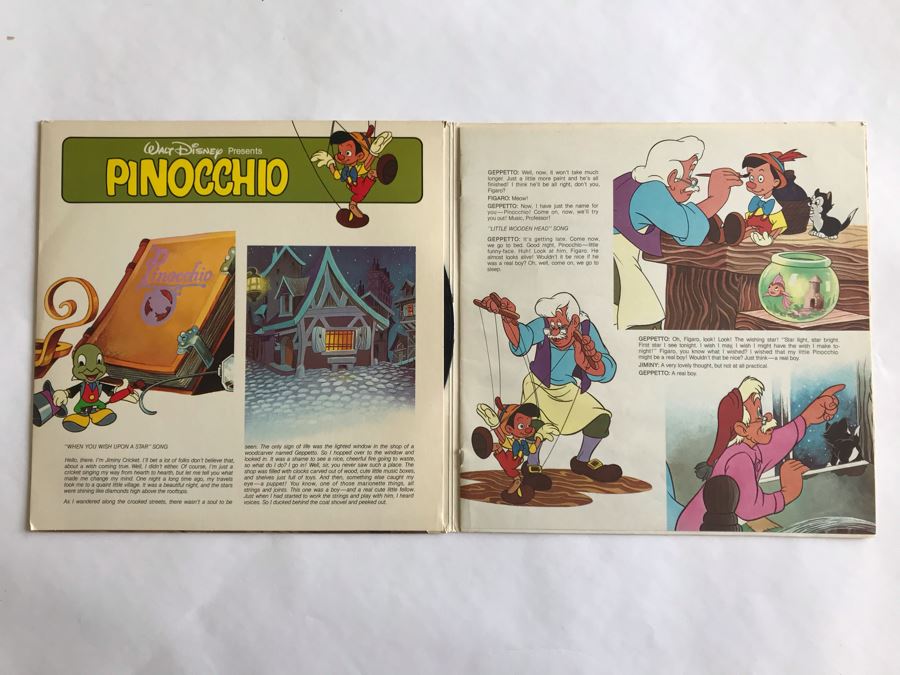 Walt Disney's Story And Songs From Pinocchio Disneyland Records 3905 [Photo 2]