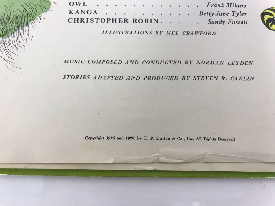 Little Nipper Upside-Down Story Book Album Winnie-The-Pooh And Tigger Record [Photo 6]