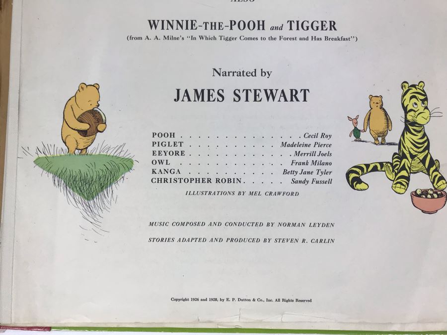 Little Nipper Upside-Down Story Book Album Winnie-The-Pooh And Tigger Record [Photo 5]